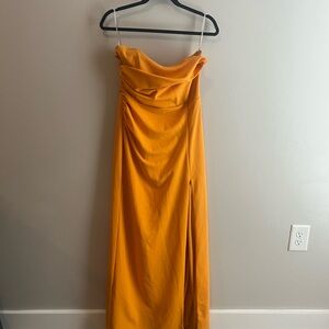 Elegant Orange Evening Dress